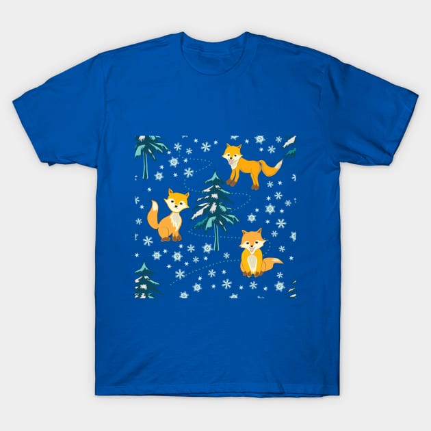 Cute Foxes T-Shirt by Vivid Art Design